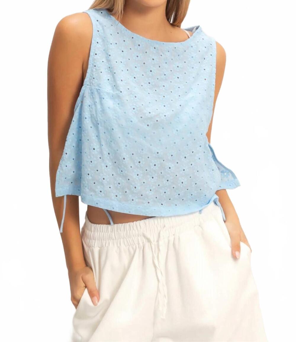 NEW HYFVE side story sleeveless top in sky blue
